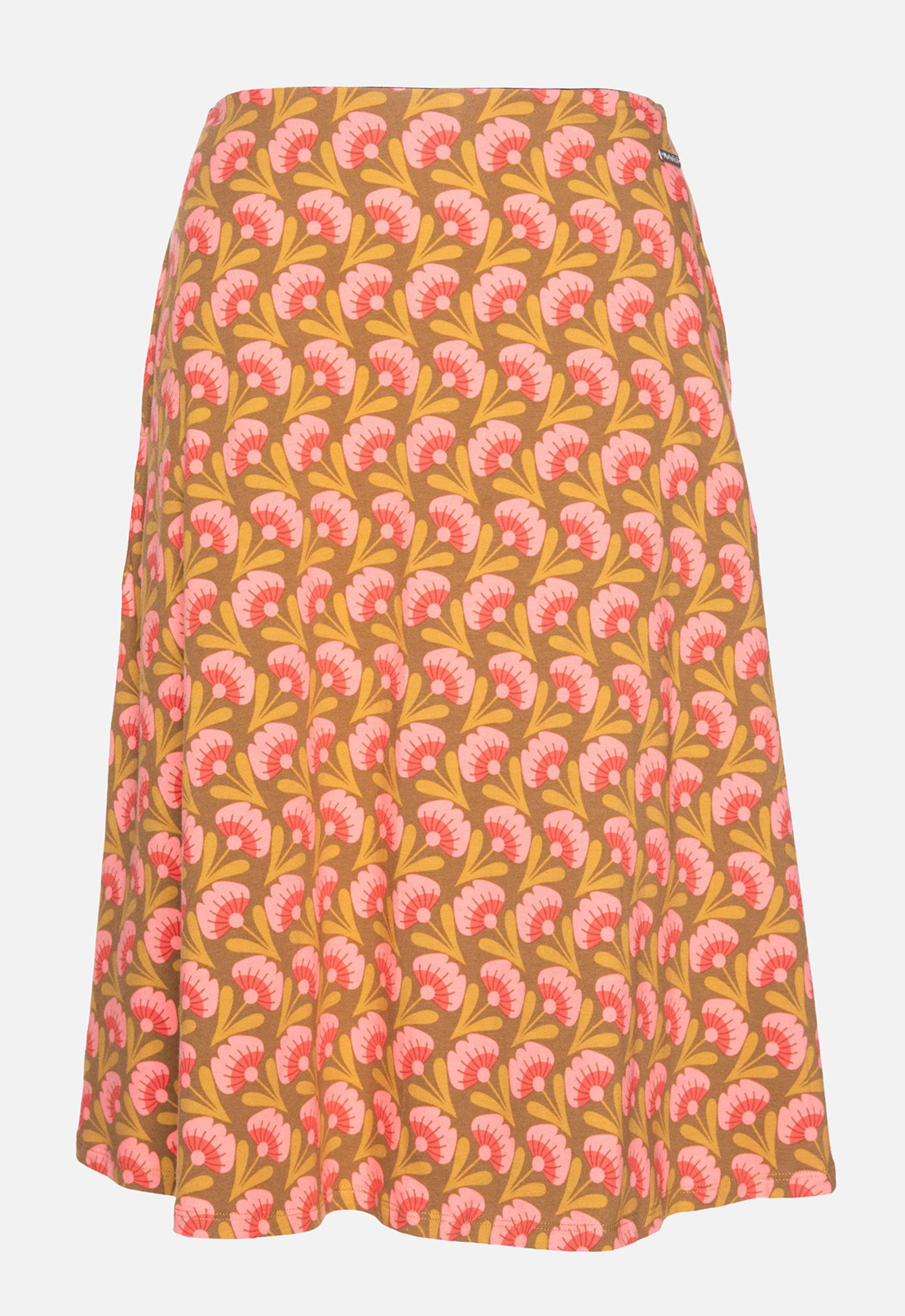 W26Skirt-OC1 – A-Linien-Rock aus Bio-Baumwoll-Jersey mit Taschen
