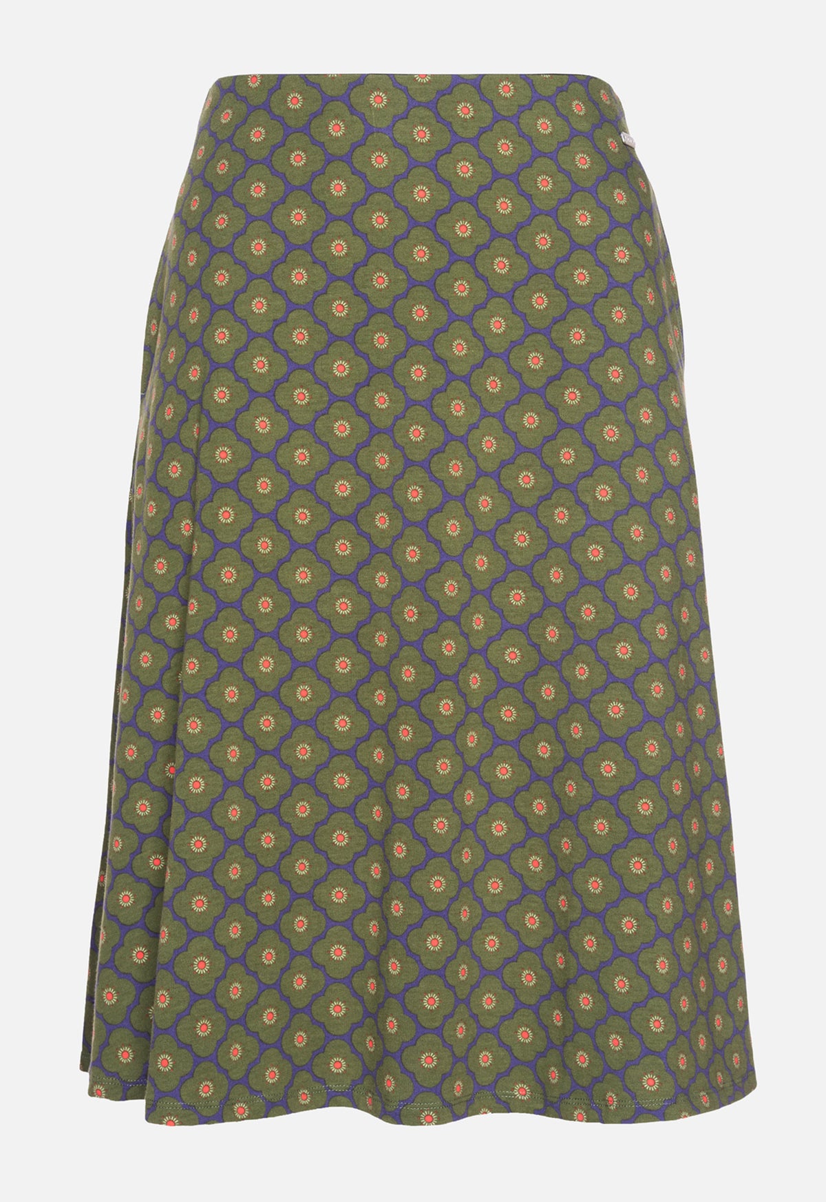 W26Skirt-OC1 – A-Linien-Rock aus Bio-Baumwoll-Jersey mit Taschen