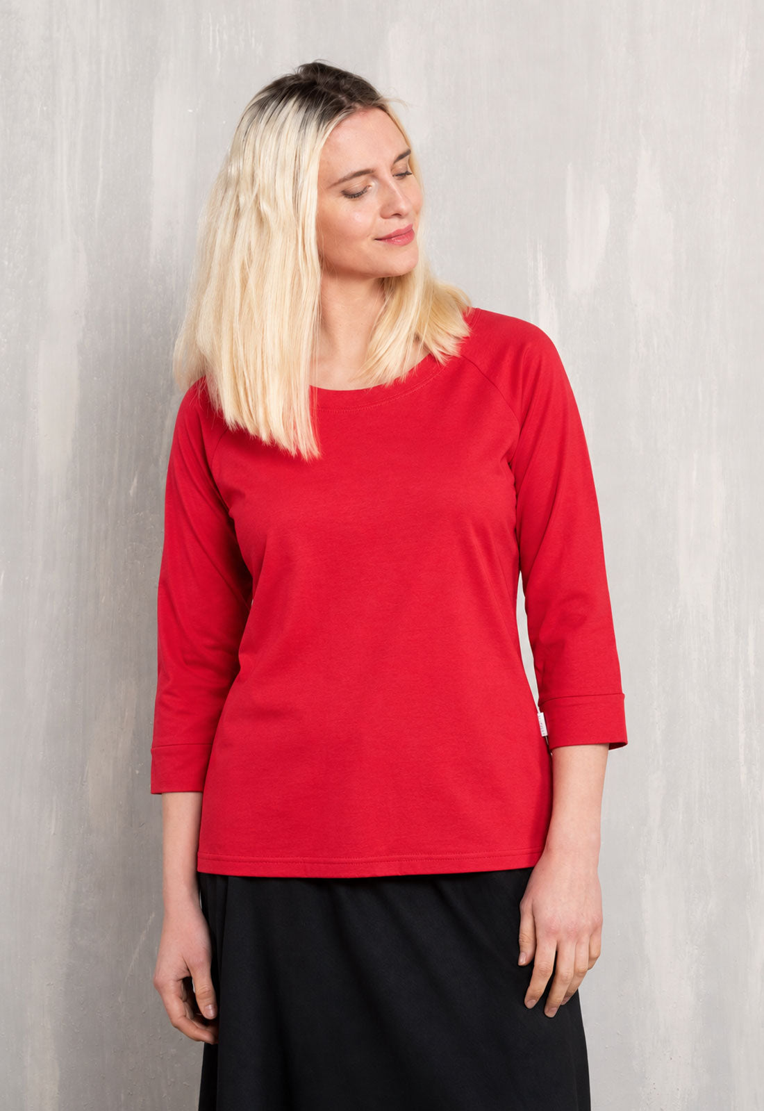 W26Top-G2 – Längeres Langarmshirt aus Bio-Baumwolle