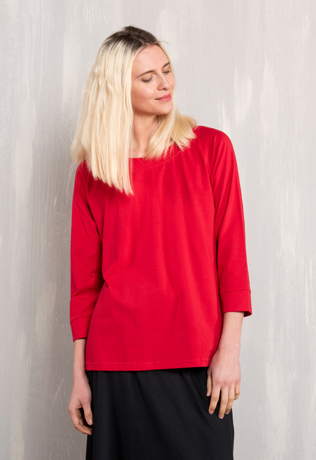 W26Top-G2 – Längeres Langarmshirt aus Bio-Baumwolle