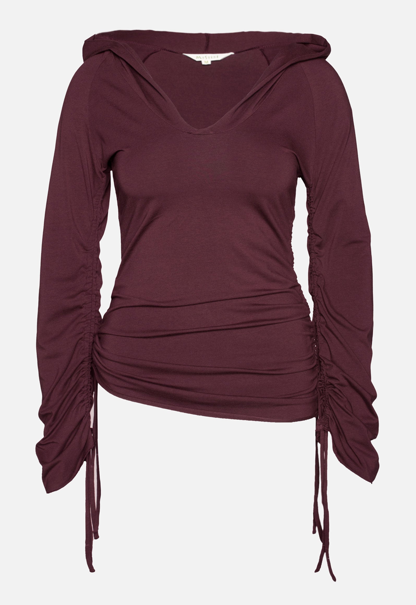 W26Top-G3 – Langarmshirt mit Kapuze und variabler Raffung