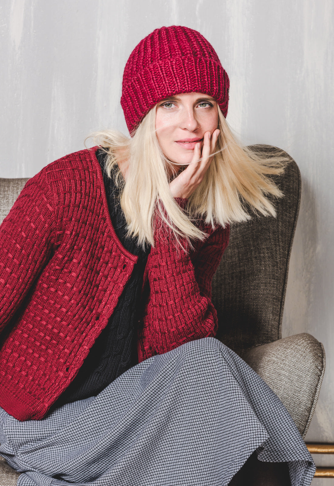 Yumari Jacket – Figurbetonter Strickcardigan aus Bio-Baumwolle