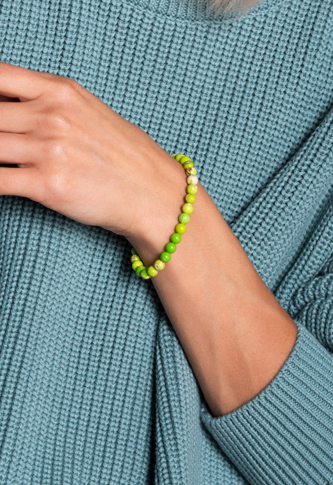 B5 - Naturstein-Perlenarmband – Elastisch & Energiegeladen