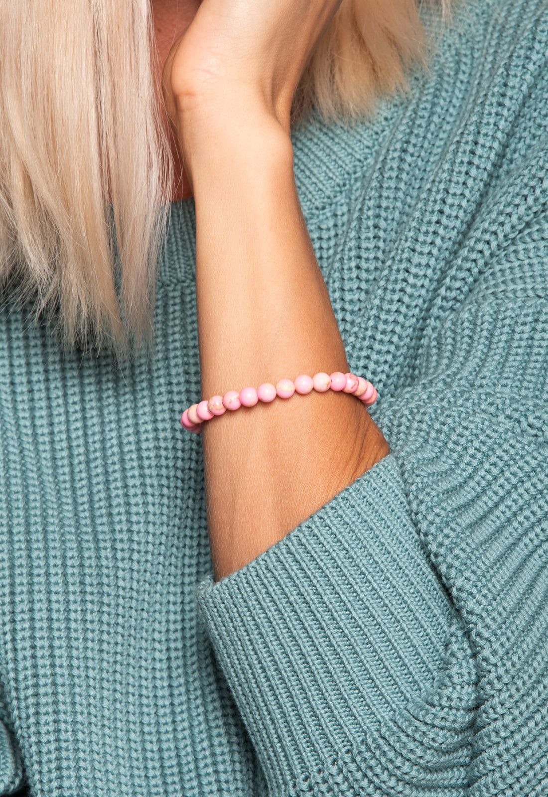 B5 - Naturstein-Perlenarmband – Elastisch & Energiegeladen