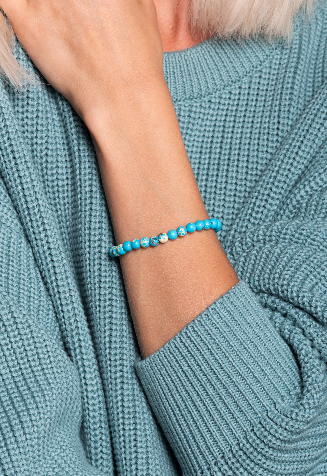 B5 - Naturstein-Perlenarmband – Elastisch & Energiegeladen