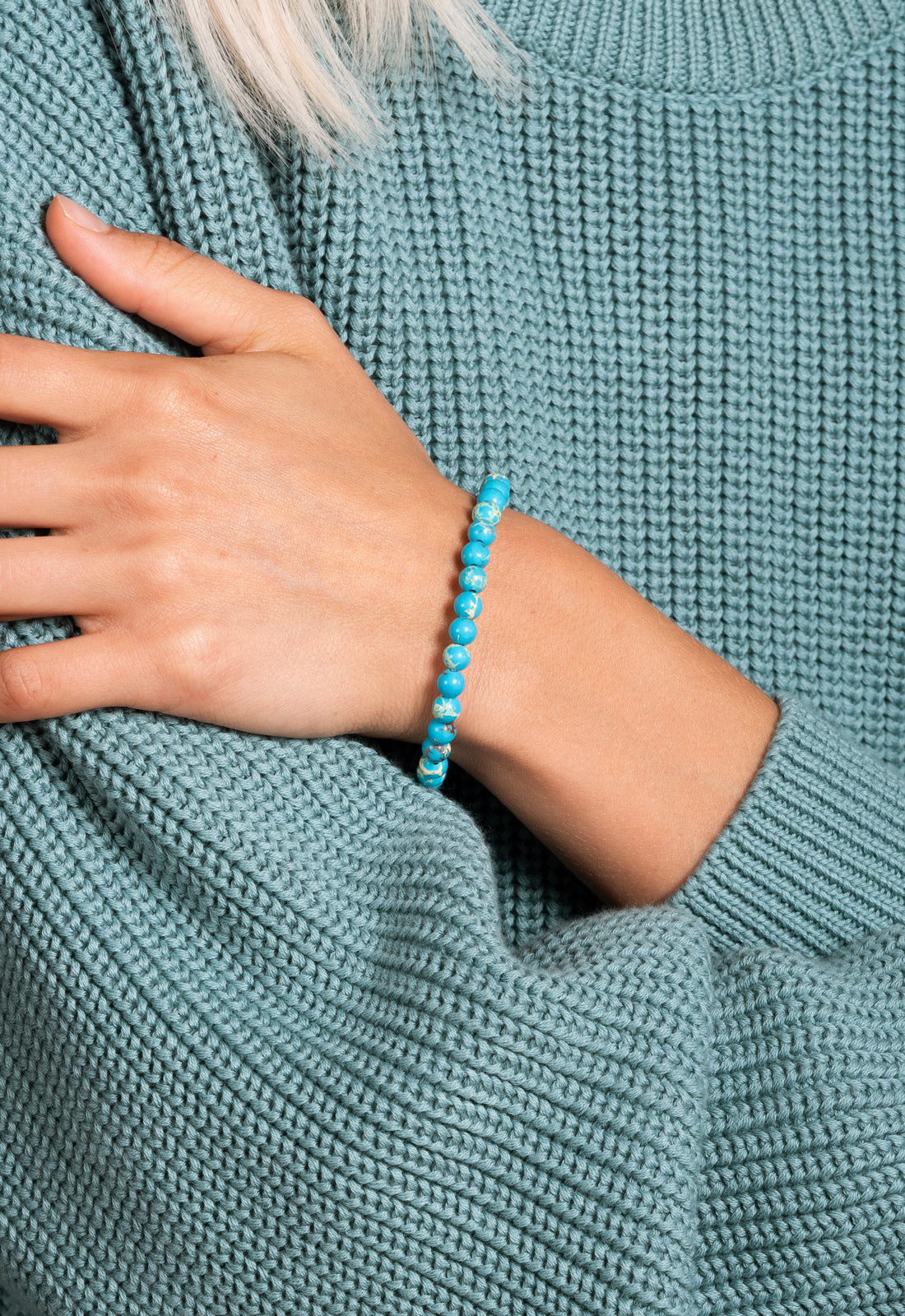 B5 - Naturstein-Perlenarmband – Elastisch & Energiegeladen