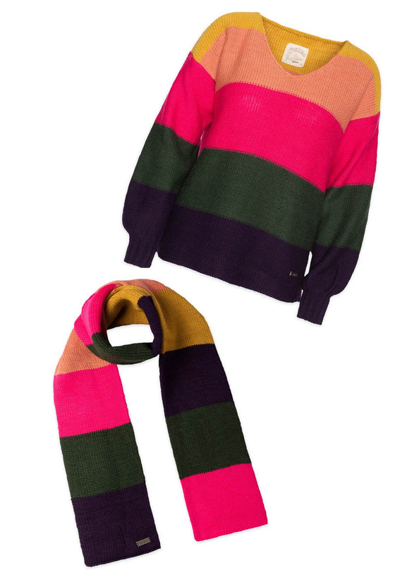 Ketak Pullover #2 Lila und Ketak Schal #2 Lila