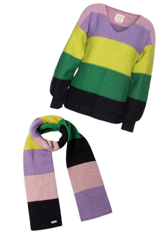 Ketak Pullover #3 Grün und Ketak Schal #3 Grün