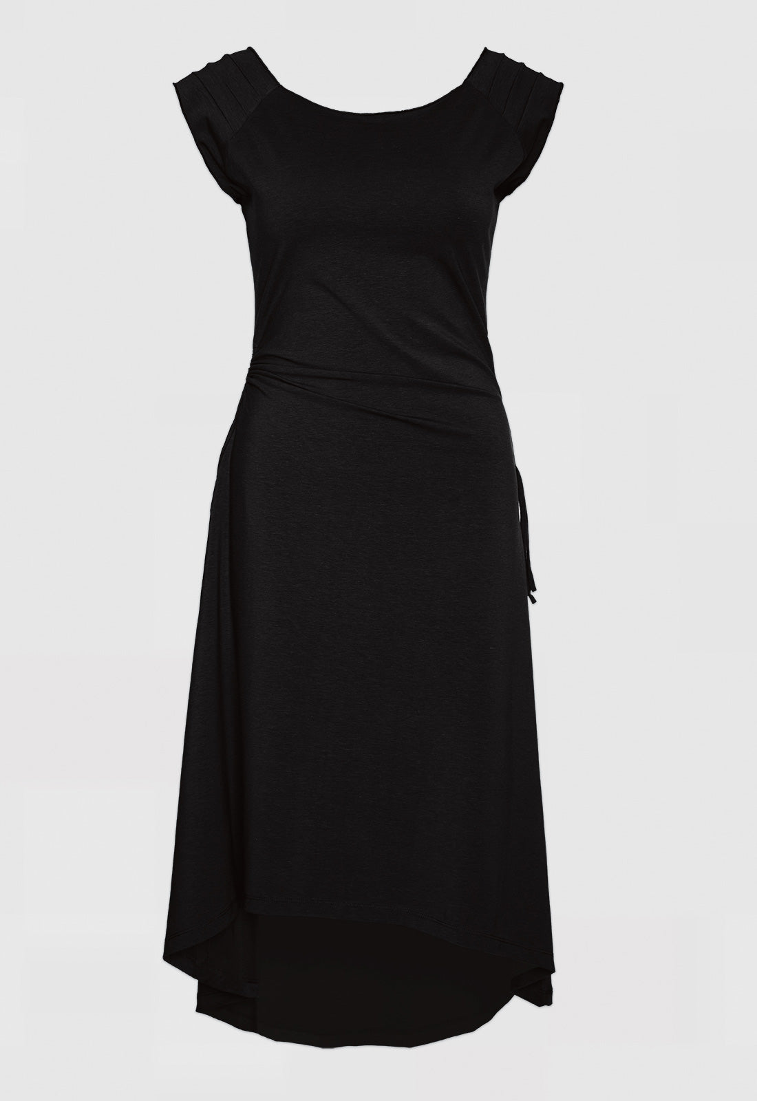 High-low dress with ruffles - S24Dress-G8