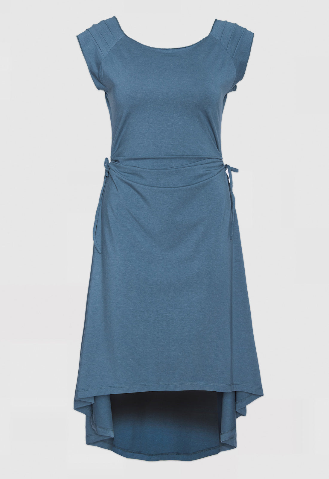 High-low dress with ruffles - S24Dress-G8