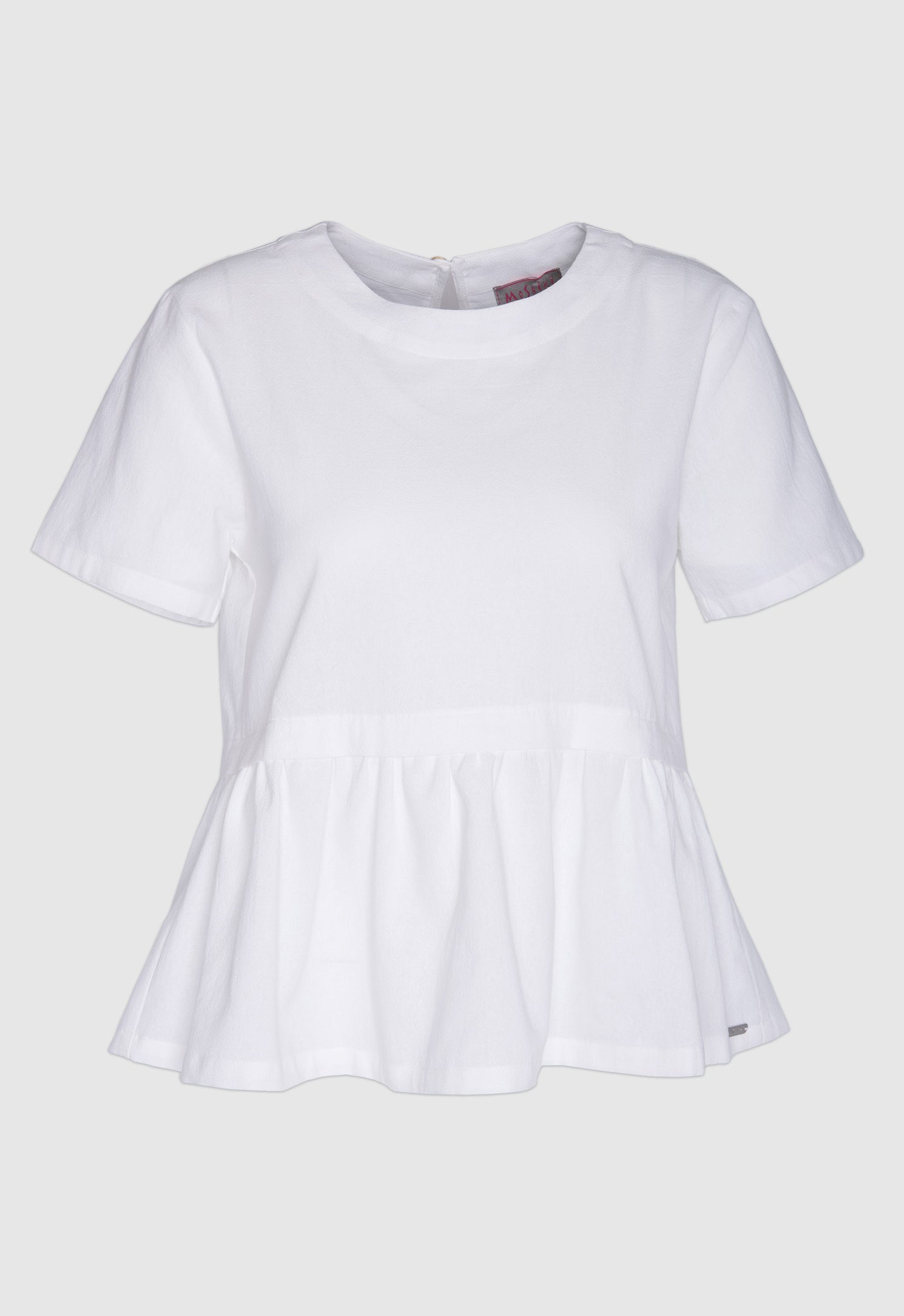 T-shirt with gathered yoke - S24Top-C1