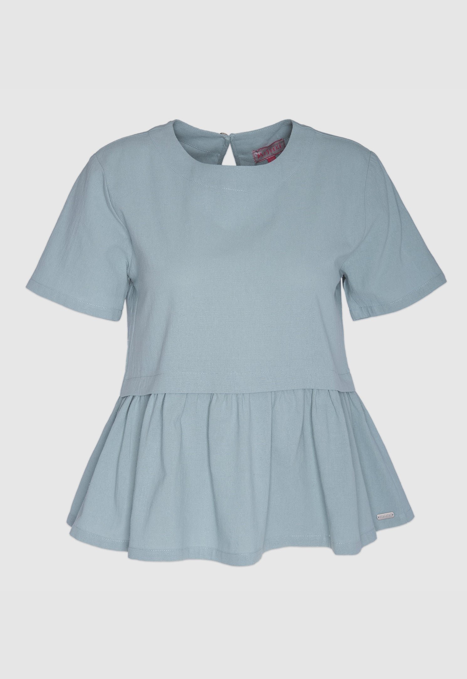 T-shirt with gathered yoke - S24Top-C1