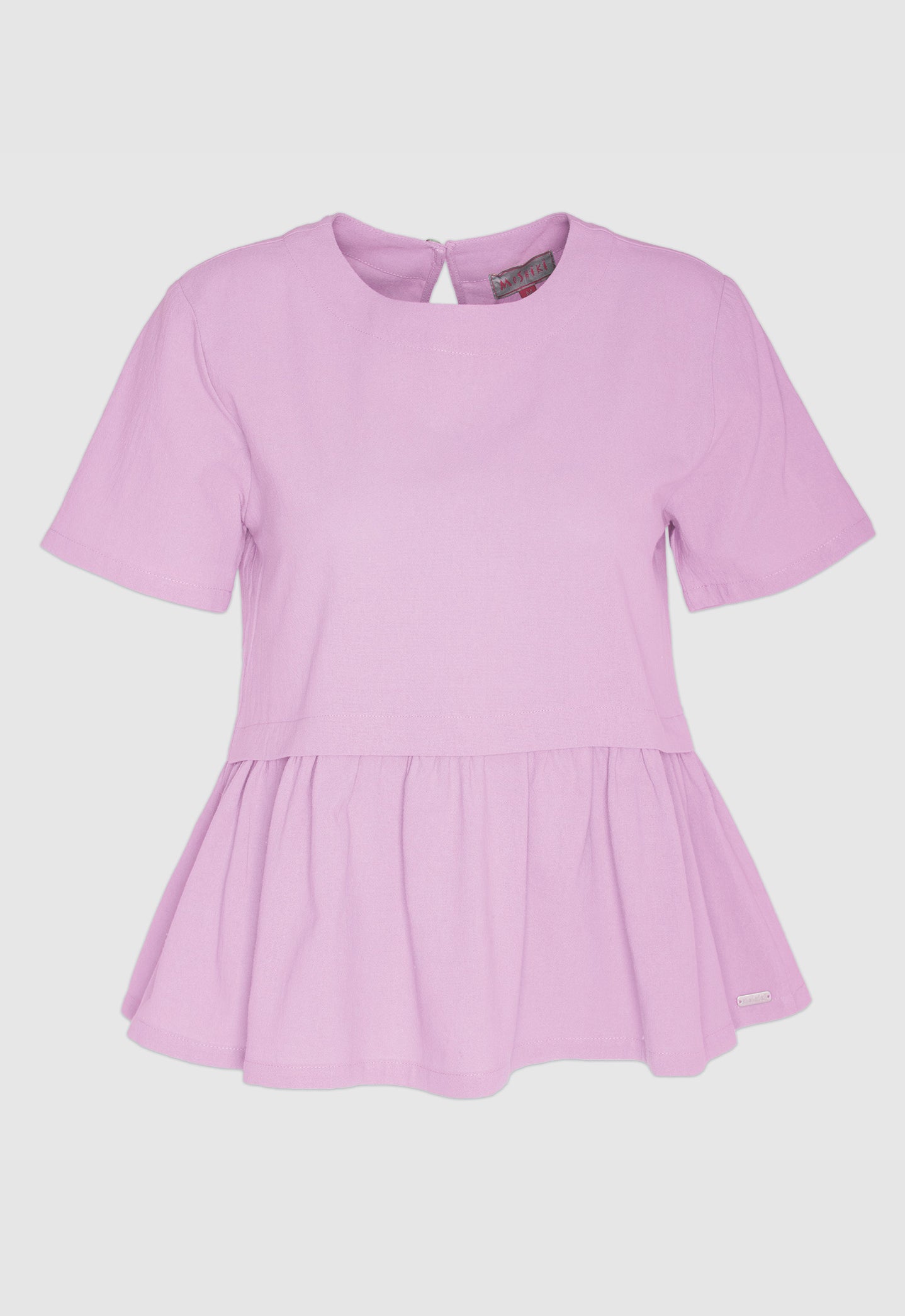 T-shirt with gathered yoke - S24Top-C1