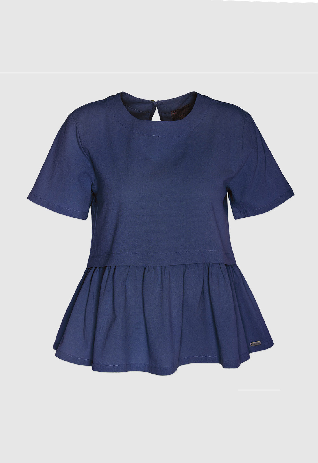 T-shirt with gathered yoke - S24Top-C1