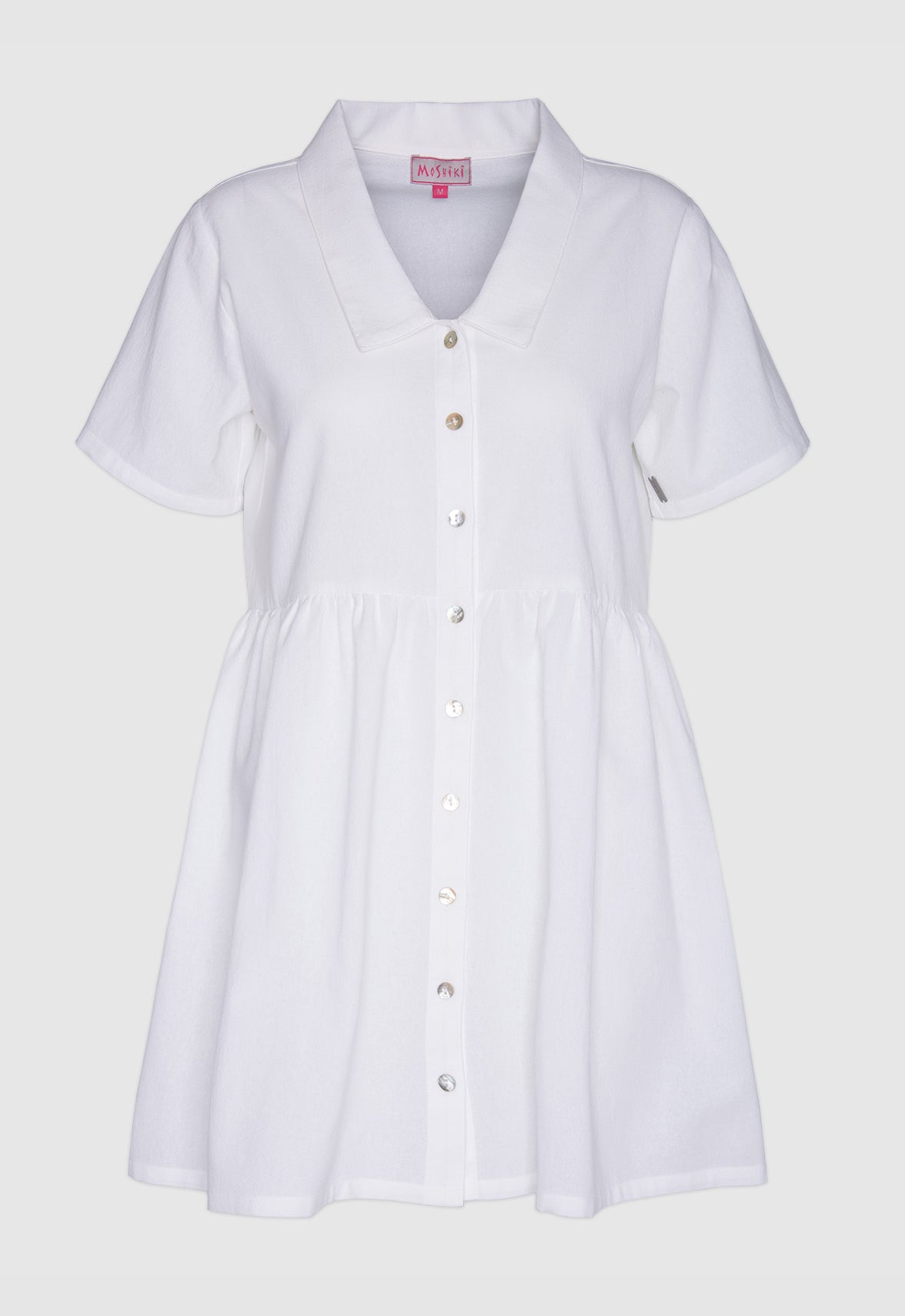 Shirt tunic with button placket - S24Top-C5