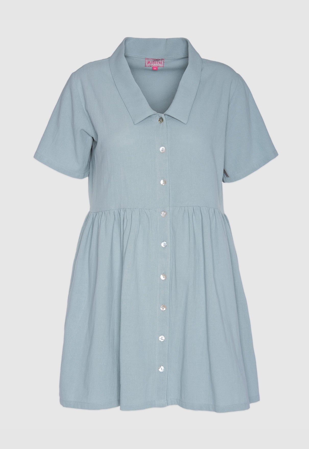 Shirt tunic with button placket - S24Top-C5