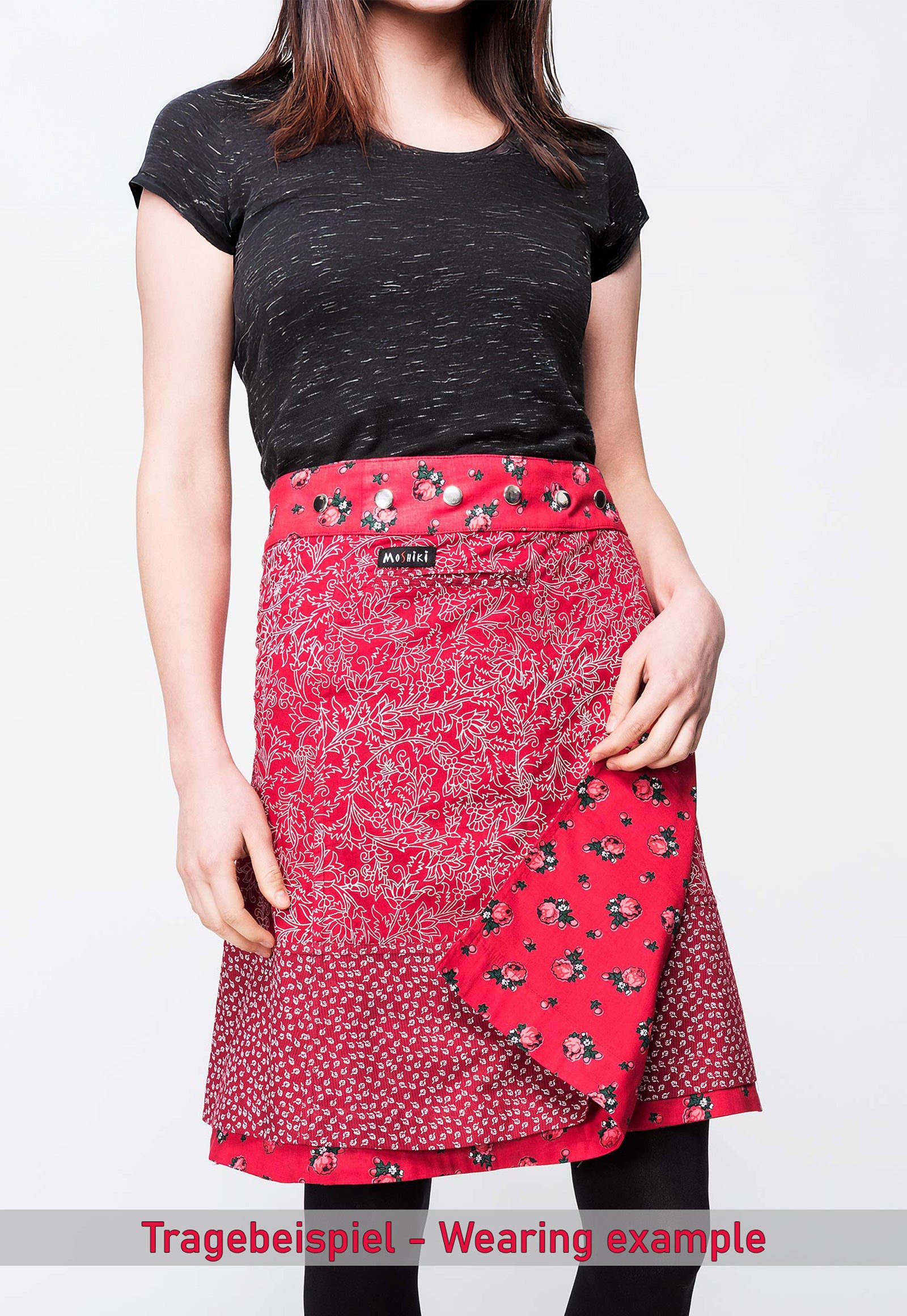 Tragebeispiel Moshiki Hot Cookie 4 Cotton 55 cm Wickelrock