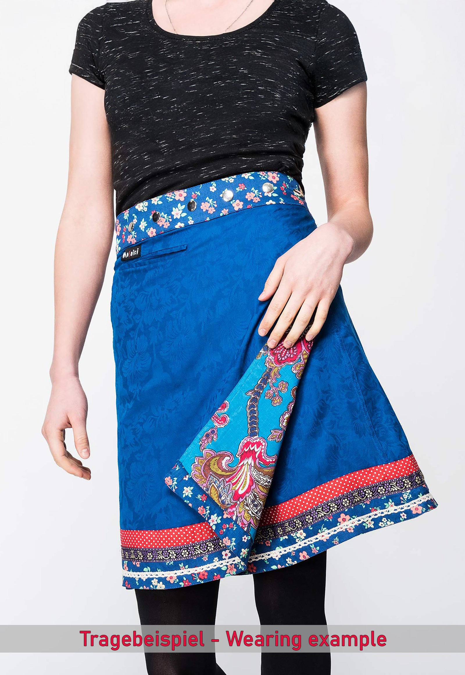 Tragebeispiel Moshiki Hot Cookie 5 Cotton 55 cm Wickelrock