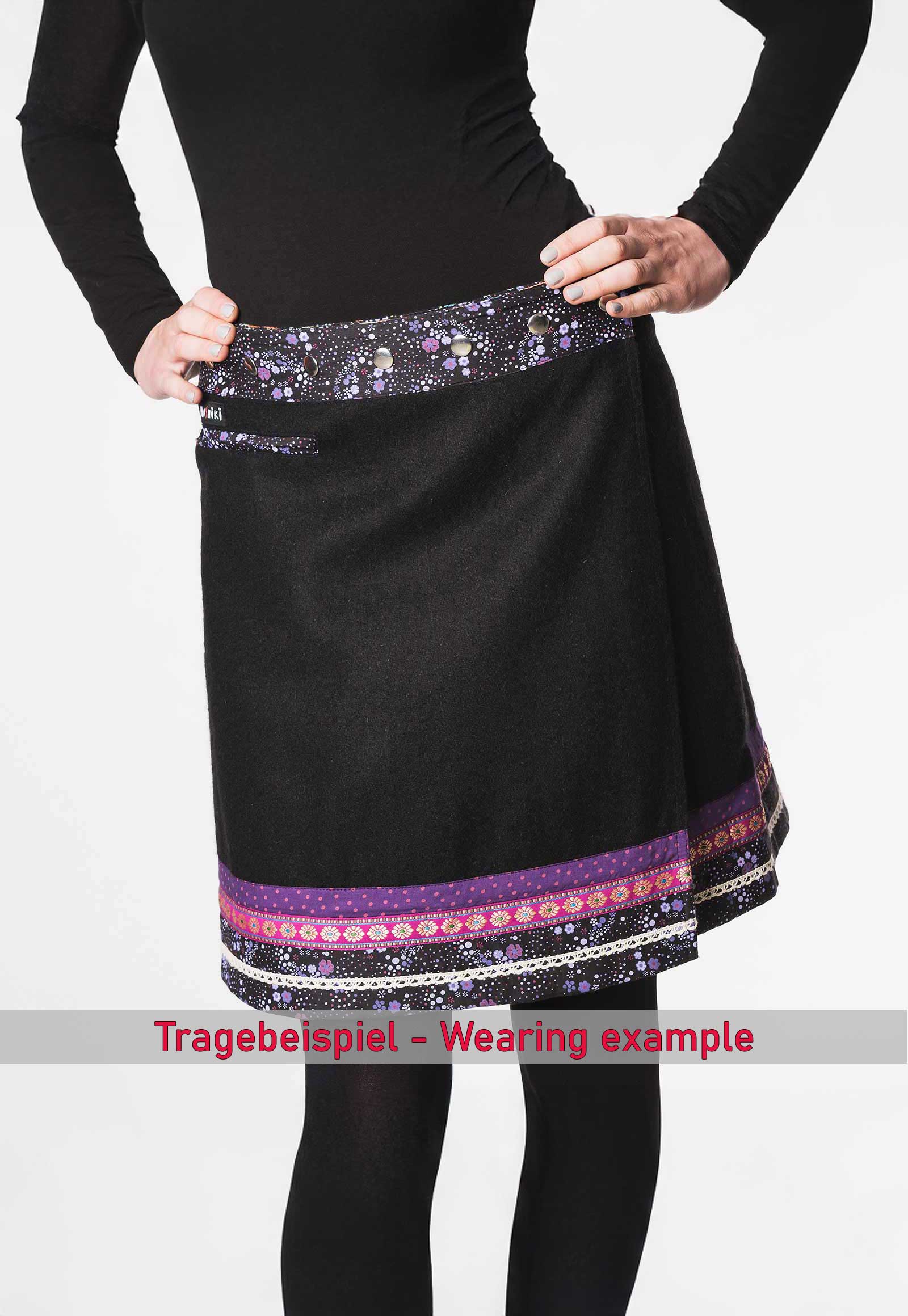 Tragebeispiel Hot Cookie 5 Wool 55 cm Wickelrock