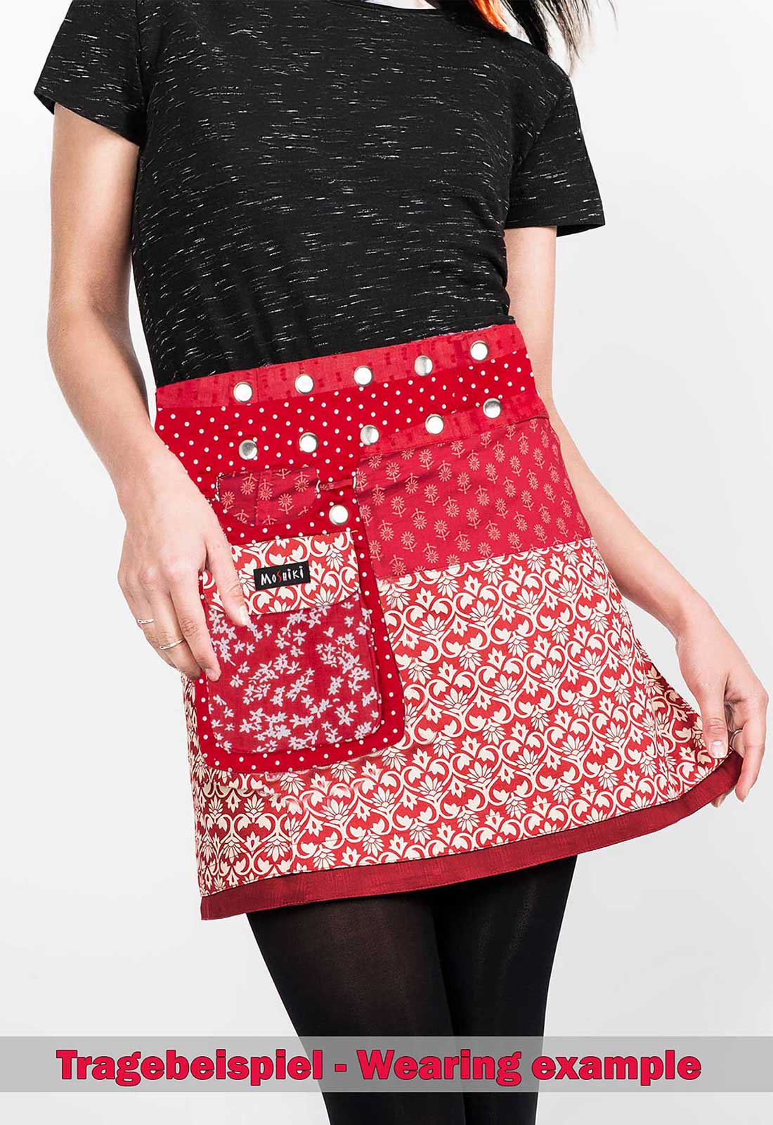 Tragebeispiel Hot Cookie 50 Cotton 40 cm Wickelrock
