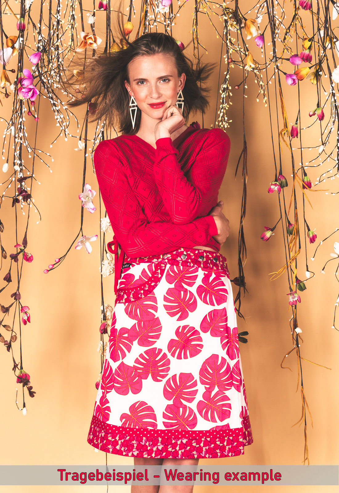 Tragebeispiel Moshiki Hot Cookie 59 Cotton 55 cm Wickelrock