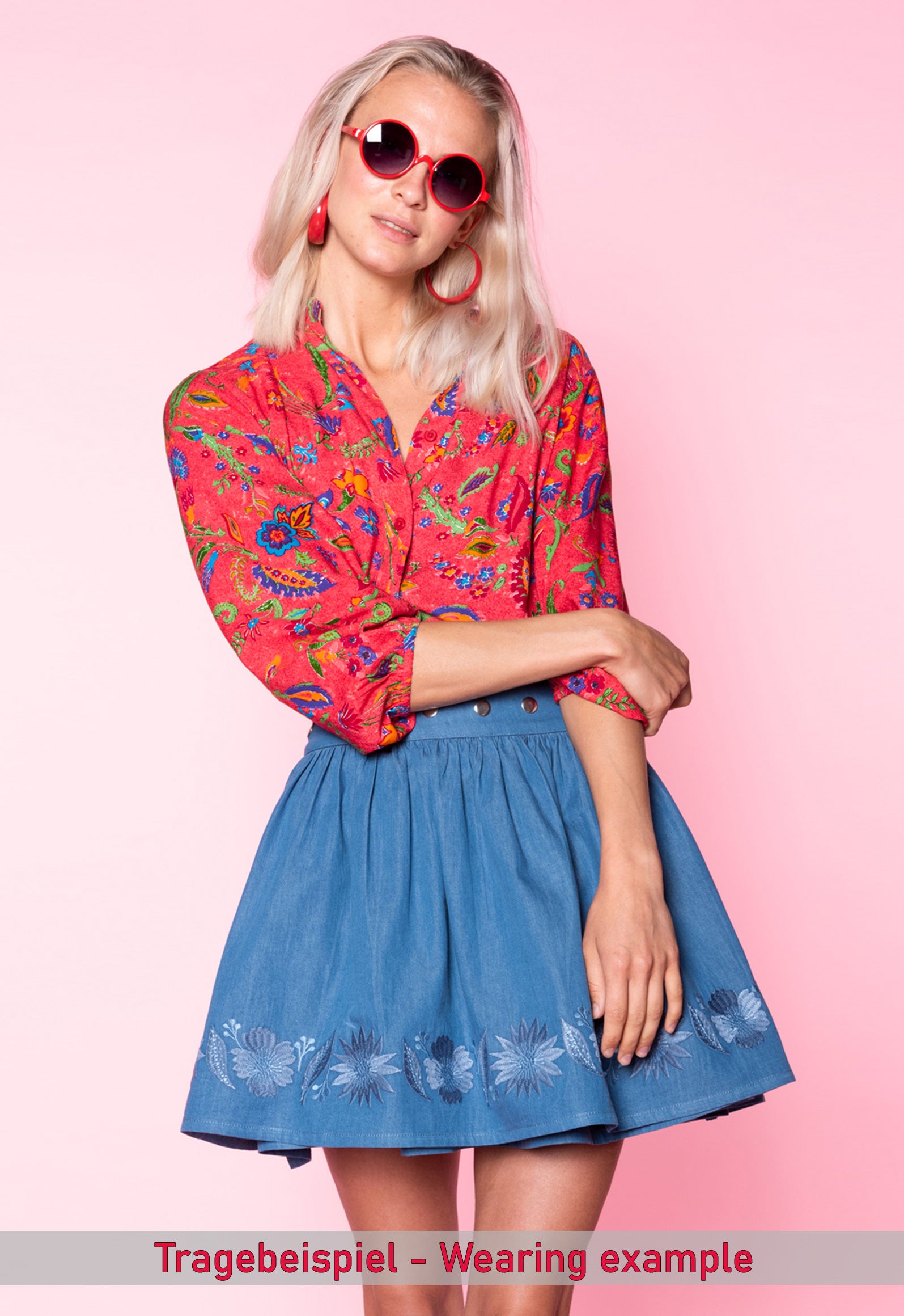 Tragebeispiel Hot Cookie 67 Denim 40 cm Wickelrock