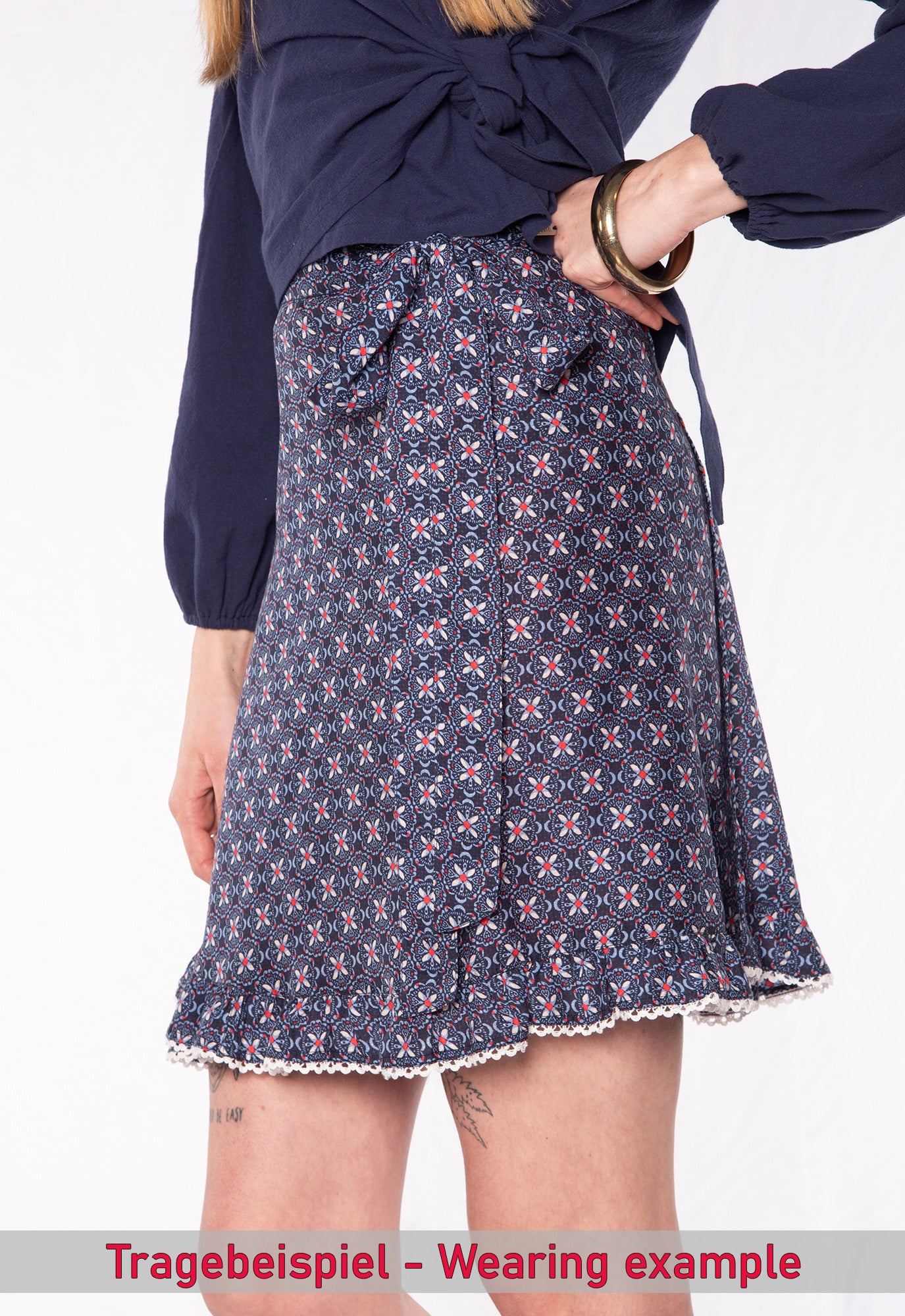 Tragebeispiel Moshiki RSK 102 Rayon 50 cm Wickelrock