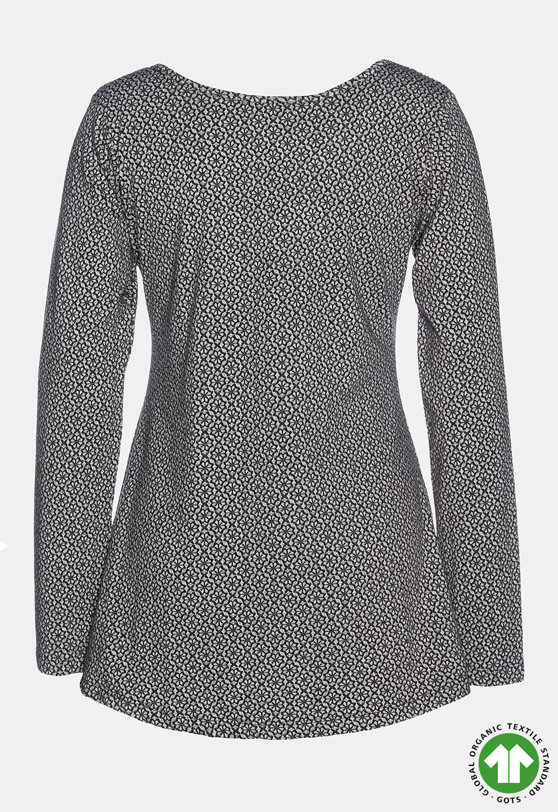 Long-sleeved top with high-low waistband - GOTS certified - W24Top-G5