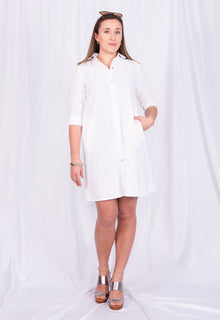  Lockeres Hemdkleid mit halblangen Ärmeln - CD02S23 Moshiki