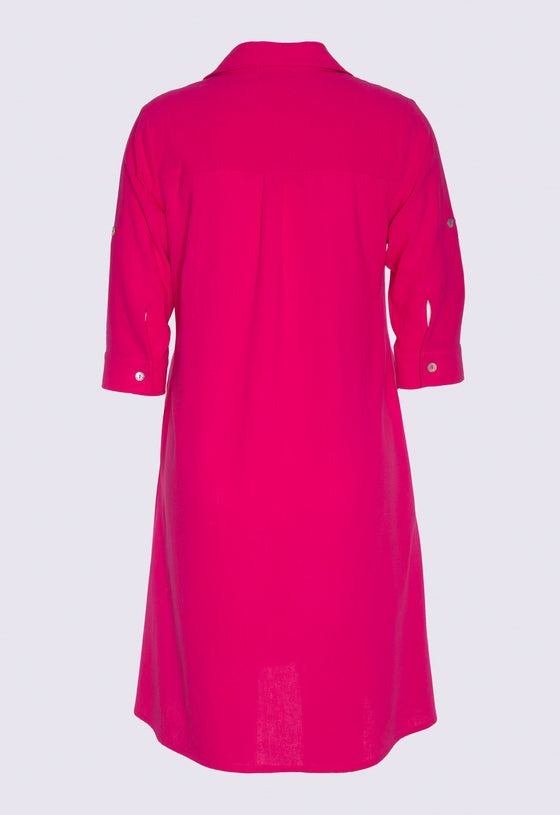 Lockeres Hemdkleid mit halblangen Ärmeln - CD02S23