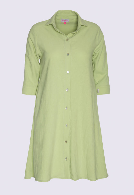 Lockeres Hemdkleid mit halblangen Ärmeln - CD02S23