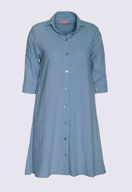 Lockeres Hemdkleid mit halblangen Ärmeln - CD02S23