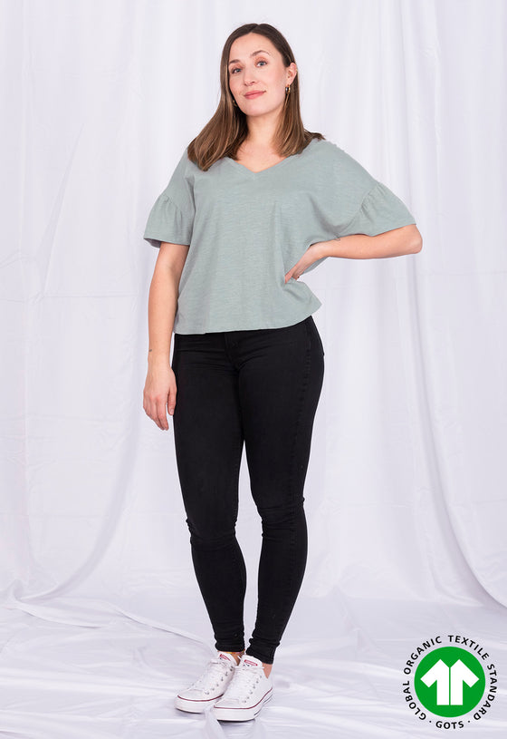 Oversized Shirt mit V-Ausschnitt - GT09S23 (MORT113)