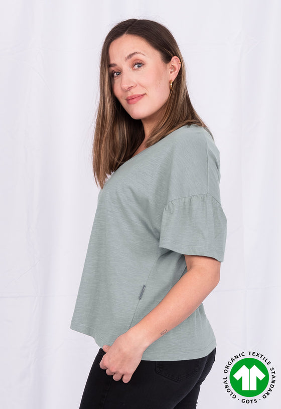 Oversized Shirt mit V-Ausschnitt - GT09S23 (MORT113)