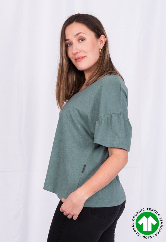 Oversized Shirt mit V-Ausschnitt - GT09S23 (MORT113)