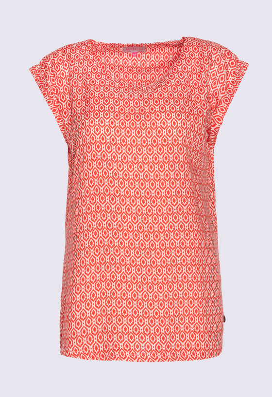 Lockeres Shirt mit angeschnittenem Ärmeln aus Rayon - RT02S23
